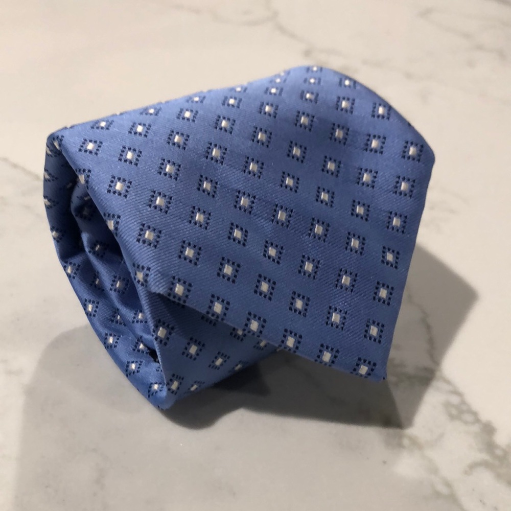 Jos. A. Bank Light Blue with Silver Diamonds Tie
